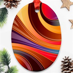 Abstract Colorful Background Wavy Ornament (Oval)