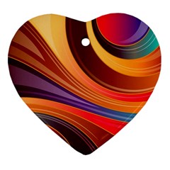 Abstract Colorful Background Wavy Ornament (Heart)