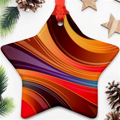 Abstract Colorful Background Wavy Ornament (Star)