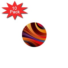 Abstract Colorful Background Wavy 1  Mini Buttons (10 pack) 