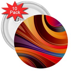 Abstract Colorful Background Wavy 3  Buttons (10 pack) 