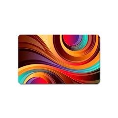 Abstract Colorful Background Wavy Magnet (Name Card)