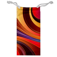 Abstract Colorful Background Wavy Jewelry Bag