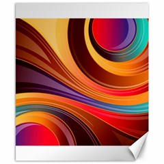 Abstract Colorful Background Wavy Canvas 8  x 10 