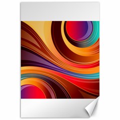 Abstract Colorful Background Wavy Canvas 12  x 18  