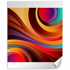 Abstract Colorful Background Wavy Canvas 16  x 20  