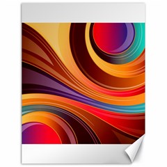 Abstract Colorful Background Wavy Canvas 18  x 24  