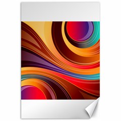 Abstract Colorful Background Wavy Canvas 20  x 30  