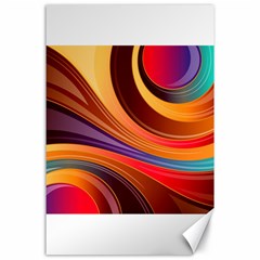 Abstract Colorful Background Wavy Canvas 24  x 36 