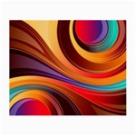 Abstract Colorful Background Wavy Small Glasses Cloth (2-Side) Front