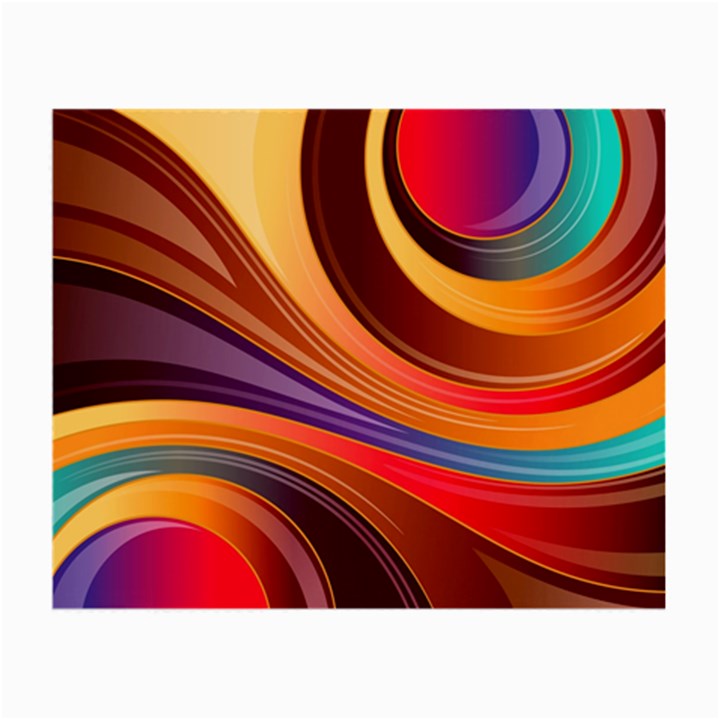 Abstract Colorful Background Wavy Small Glasses Cloth (2-Side)