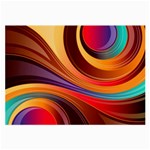 Abstract Colorful Background Wavy Large Glasses Cloth (2-Side) Front