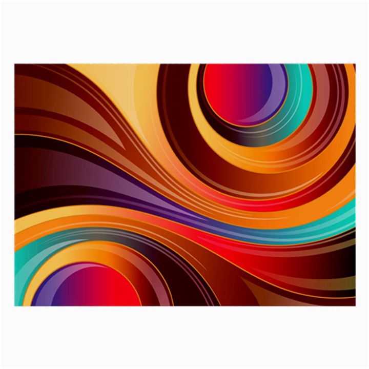 Abstract Colorful Background Wavy Large Glasses Cloth (2-Side)