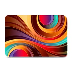 Abstract Colorful Background Wavy Plate Mats