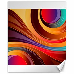 Abstract Colorful Background Wavy Canvas 11  x 14  