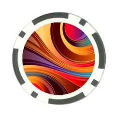 Abstract Colorful Background Wavy Poker Chip Card Guard by Nexatart