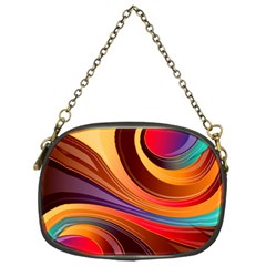 Abstract Colorful Background Wavy Chain Purses (One Side) 