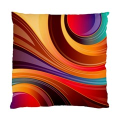 Abstract Colorful Background Wavy Standard Cushion Case (Two Sides)