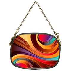 Abstract Colorful Background Wavy Chain Purses (Two Sides) 