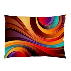 Abstract Colorful Background Wavy Pillow Case