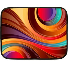 Abstract Colorful Background Wavy Double Sided Fleece Blanket (Mini) 