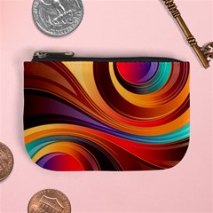 Abstract Colorful Background Wavy Mini Coin Purses by Nexatart