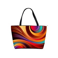 Abstract Colorful Background Wavy Shoulder Handbags