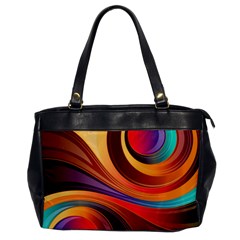 Abstract Colorful Background Wavy Office Handbags