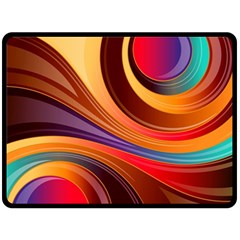 Abstract Colorful Background Wavy Fleece Blanket (Large) 