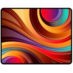 Abstract Colorful Background Wavy Fleece Blanket (Medium) 