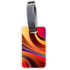 Abstract Colorful Background Wavy Luggage Tags (One Side) 