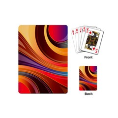 Abstract Colorful Background Wavy Playing Cards (Mini) 