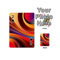 Abstract Colorful Background Wavy Playing Cards 54 (Mini) 