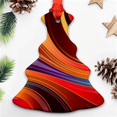 Abstract Colorful Background Wavy Ornament (Christmas Tree) 