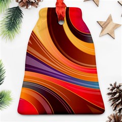 Abstract Colorful Background Wavy Ornament (Bell)