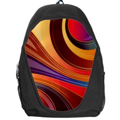 Abstract Colorful Background Wavy Backpack Bag