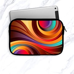 Abstract Colorful Background Wavy Apple iPad Mini Zipper Cases