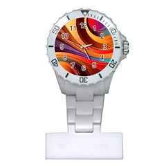 Abstract Colorful Background Wavy Plastic Nurses Watch