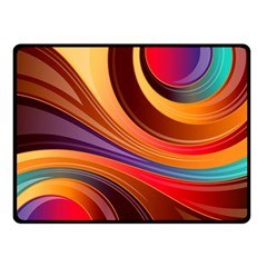 Abstract Colorful Background Wavy Double Sided Fleece Blanket (Small) 