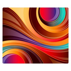 Abstract Colorful Background Wavy Double Sided Flano Blanket (Small) 