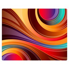 Abstract Colorful Background Wavy Double Sided Flano Blanket (Medium) 