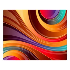 Abstract Colorful Background Wavy Double Sided Flano Blanket (Large) 