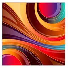 Abstract Colorful Background Wavy Large Satin Scarf (Square)