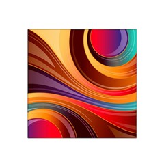 Abstract Colorful Background Wavy Satin Bandana Scarf