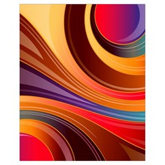 Abstract Colorful Background Wavy Drawstring Bag (Small)