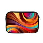 Abstract Colorful Background Wavy Apple MacBook Pro 13  Zipper Case Front