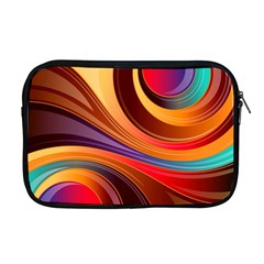 Abstract Colorful Background Wavy Apple MacBook Pro 17  Zipper Case