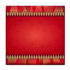 Background Red Abstract Tile Coasters