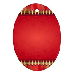 Background Red Abstract Ornament (Oval)