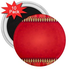 Background Red Abstract 3  Magnets (10 pack) 